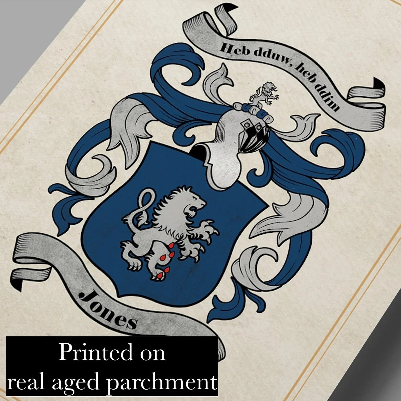 Jones Family Crest and Coat of Arms - Image 3