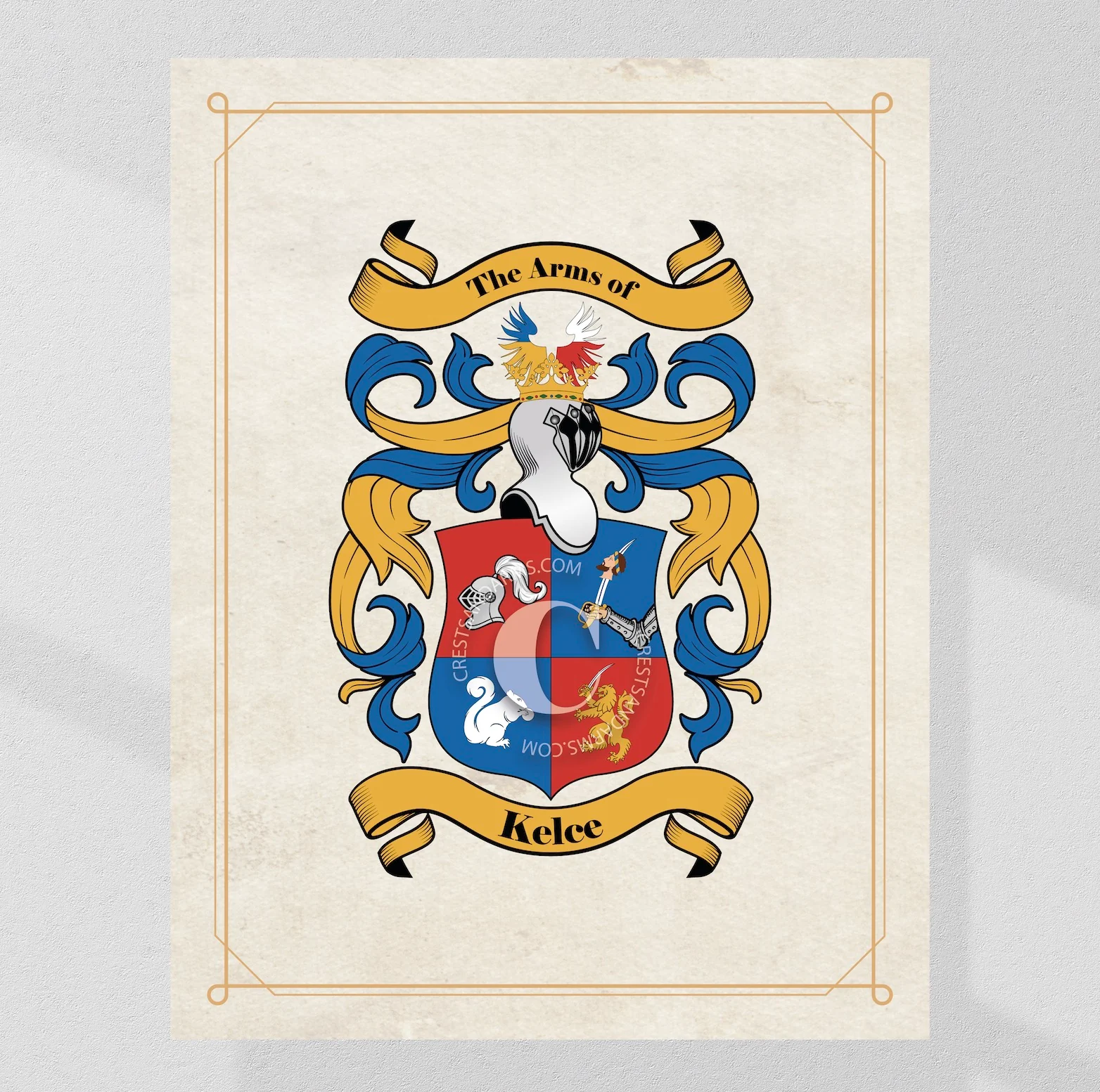 Kelce Family Crest and Coat of Arms - Image 2